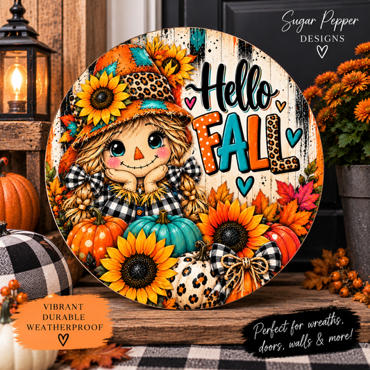 Hey Boo Ghost Halloween Aluminum Wreath Sign 👻🎃