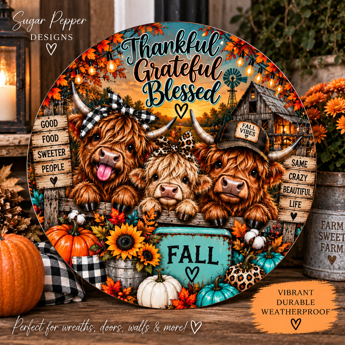 Hey Boo Ghost Halloween Aluminum Wreath Sign 👻🎃