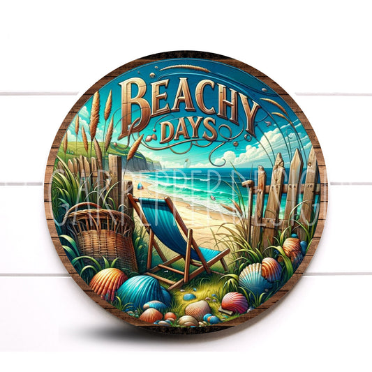 Wreath Sign, Beach Days Coastal Wreath Sign, Sign For Wreath, Aluminum Wreath Sign, Sugar Pepper Designs,DIY Project, Beach Sign, Nautical