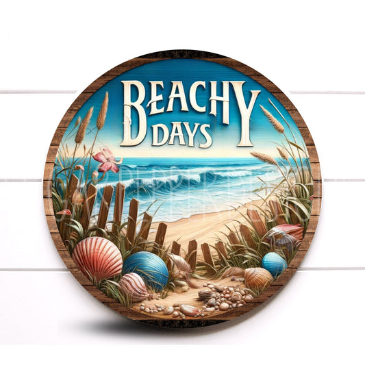 Wreath Sign, Beach Days Coastal Wreath Sign, Sign For Wreath, Aluminum Wreath Sign, Sugar Pepper Designs,DIY Project, Beach Sign, Nautical