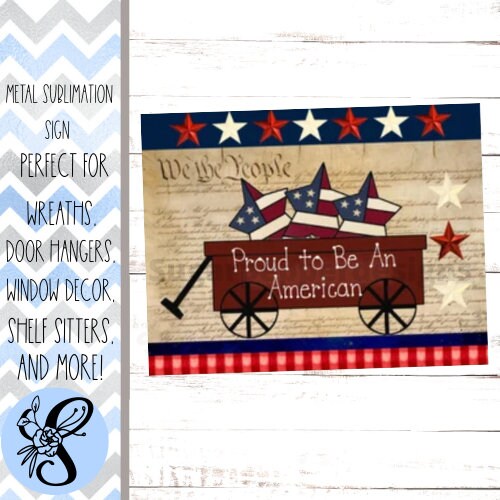 Wreath Sign, Proud To Be An American Patriotic Wreath Sign, Summer Wreath Sign, Sugar Pepper Designs, Door Decor, Sign For Wreath