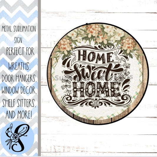 Wreath Sign, Home Sweet Home Round Magnolia Wreath Sign, Sugar Pepper Designs, Sign For Wreath, Door Decor