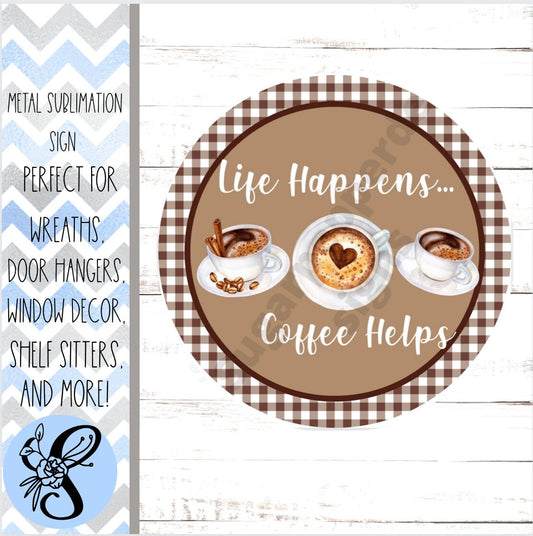 Wreath Sign, Round Wreath Sign, Metal Wreath Sign, Sugar Pepper Designs, Sign For Wreath, Door Decor
