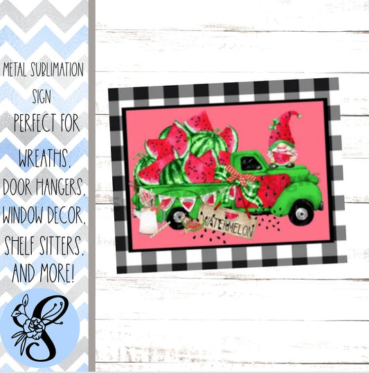 Wreath Sign, Watermelon Wreath Sign, Gnome Wreath Sign,Sugar Pepper Designs, Door Decor, Sign For Wreath