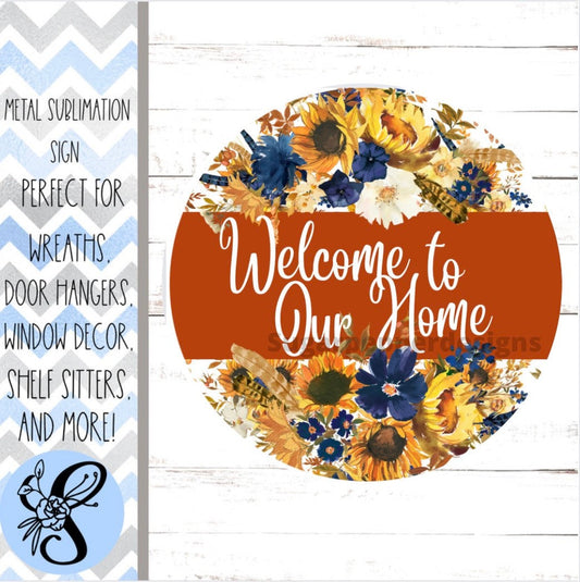 Wreath Sign, Welcome Wreath Sign, Round Wreath Sign, Sugar Pepper Designs, Sign For Wreath, Door Decor