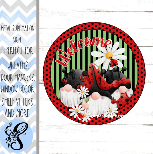 Wreath Sign, Ladybug Wreath Sign, Round Wreath Sign, Sugar Pepper Designs, Sign For Wreath, Door Decor