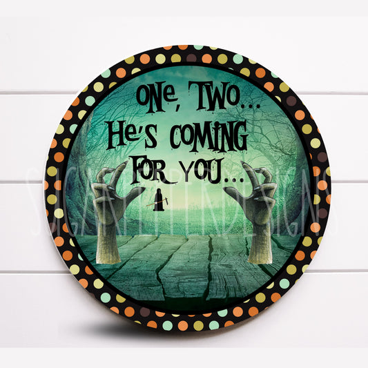 Wreath Sign, Halloween Wreath Sign, Creature Hands Wreath Sign, Ghost Wreath Sign, Sugar Pepper Designs, Door Decor, Sign For Wreath
