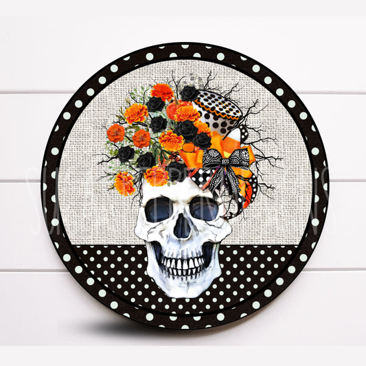 Wreath Sign, Halloween Wreath Sign, Skull Wreath Sign, Wreath Sign, Sugar Pepper Designs, Door Decor, Sign For Wreath
