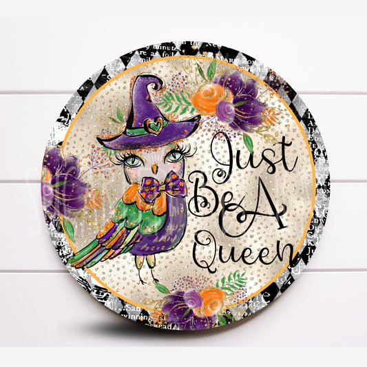 Wreath Sign, Whimsical Halloween Owl Wreath Sign, Attachment, Halloween decoration, Happy Halloween Sign, Wreath decor
