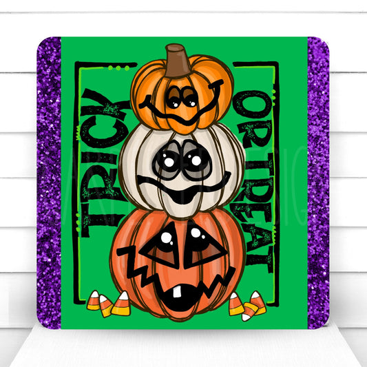 Wreath Sign, Halloween Wreath Sign, Trick or Treat Wreath Sign, Sugar Pepper Designs, Sign For Wreath, Door Decor