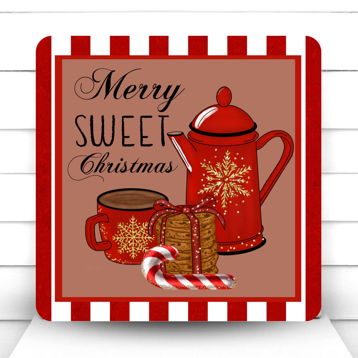 Wreath Sign, Merry Sweet Christmas Wreath Sign, Peppermint Christmas Wreath Sign, Sugar Pepper Designs, Door Décor, Sign For Wreath