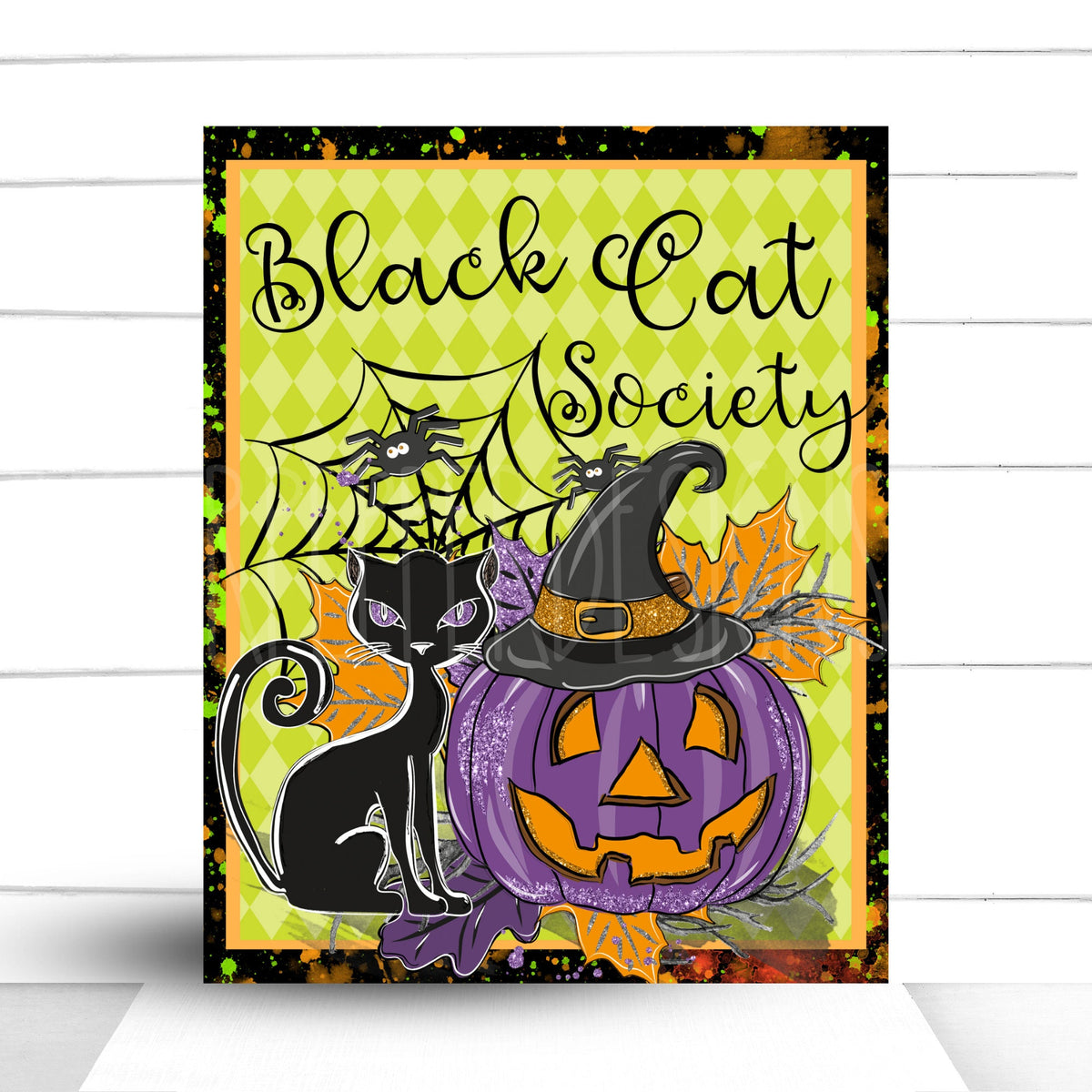 Wreath Sign, Black Cat Society Halloween Wreath Sign, Sign For Wreath, Sugar Pepper Designs, Door Decor