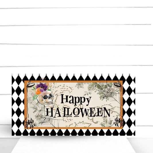 Wreath Sign, Day of the Dead Wreath Sign, Halloween Wreath Sign, Sugar Pepper Designs, Sign For Wreath