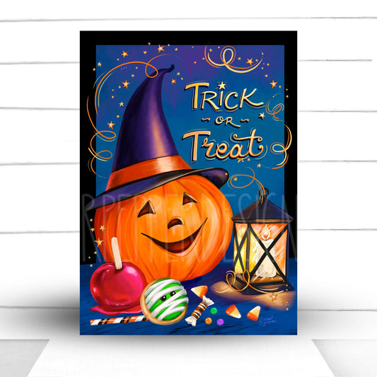 Wreath Sign, Trick or Treat Wreath Sign, Halloween Wreath Sign, Sign For Wreath, Sugar Pepper Designs
