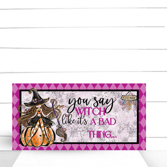 Wreath Sign, Trick or Treat Wreath Sign, Jack O Lantern Wreath Sign, Halloween Wreath Sign, Sign For Wreath