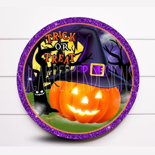 Wreath Sign, Halloween Jack -O-Lantern Whimsical Wreath Sign, Pumpkin Sign, Sugar Pepper Designs, Door Decor, Sign For Wreath
