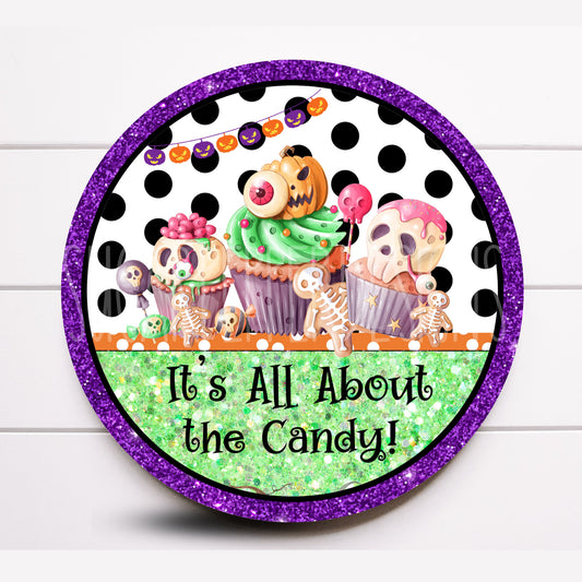 Wreath Sign, Halloween Candy Themed Whimsical Wreath Sign, Cute Owl Wreath Sign, Sugar Pepper Designs, Door Decor, Sign For Wreath